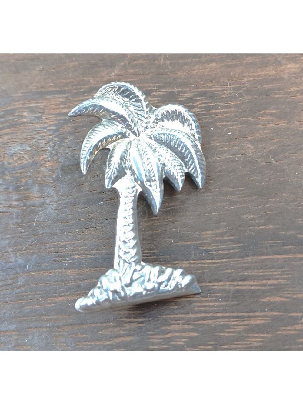 Vintage 925 Sterling Silver Palm Tree Pendant Brooch Tropical Beach Jewelry